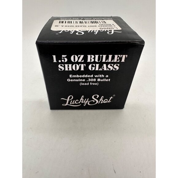 1.5 Oz Bullet Shot Glass Embedded Genuine .308 Bullet Lucky Shot Lead-Free Handm - Picture 2 of 6
